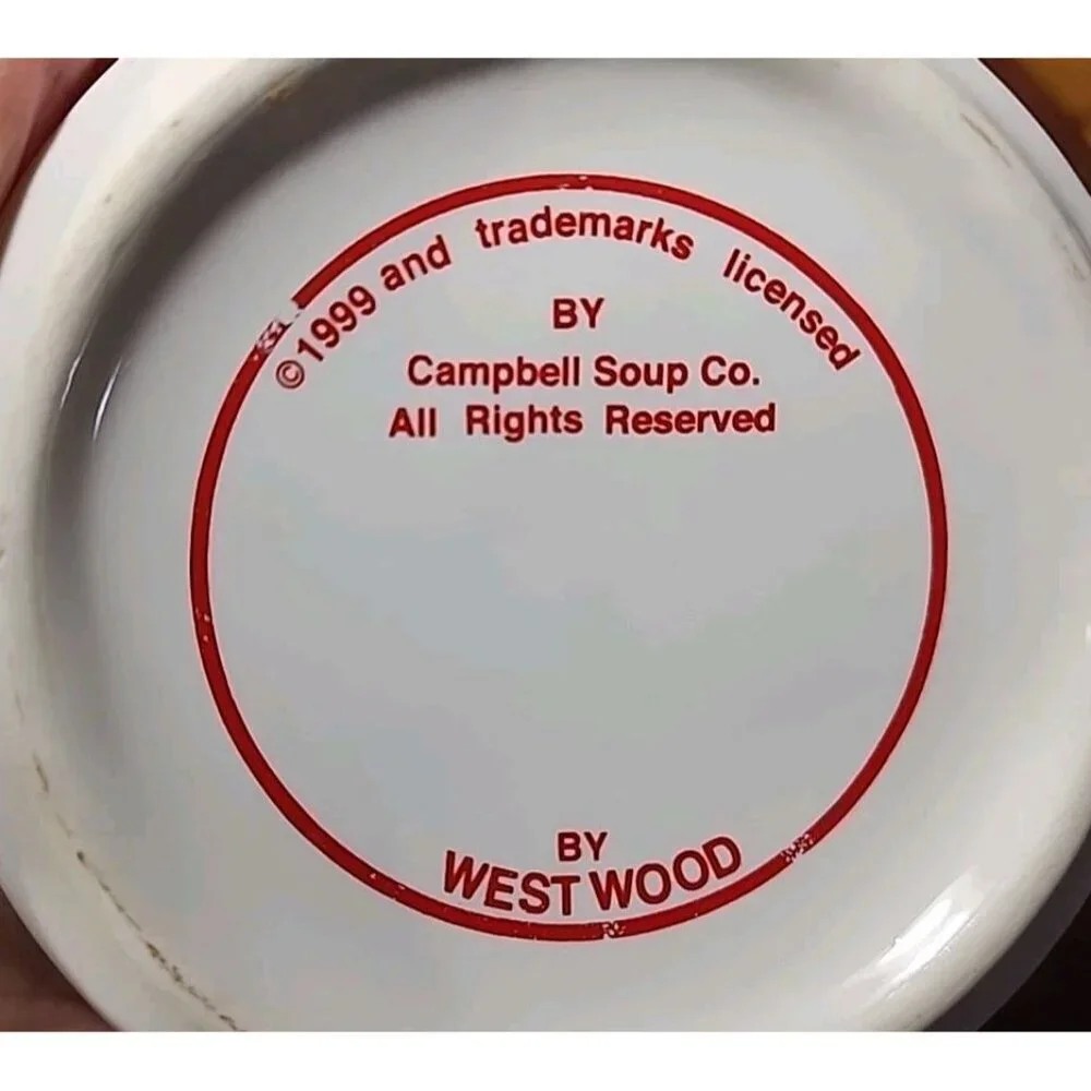 Campbells Kids 1999 Westwood First Red & White Label 14 oz Oversize Cup Soup Mug